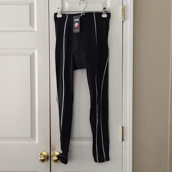 K898  black cycling pants  SZ M NWT - Picture 1 of 7